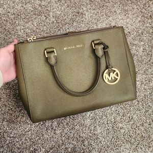 Michael Kors olive green handbag